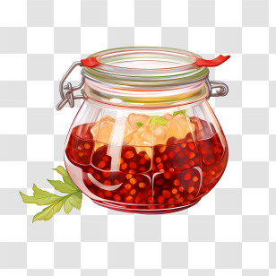 Fruit Jam - Jar Of Red Berry Preserves Transparent PNG