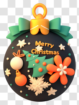 Cute Merry Christmas - Merry Christmas Ornament Transparent PNG