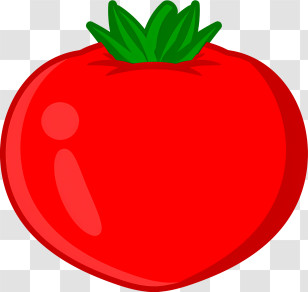 Icon - Bright Red Tomato Illustration Transparent PNG