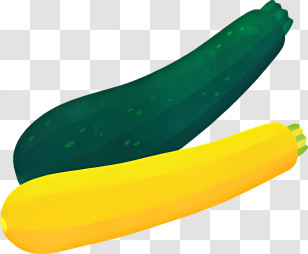 Food Elements - Yellow And Green Zucchini Vegetables Transparent PNG