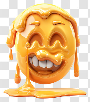 Emoji - Melting Laughing Emoji Transparent PNG