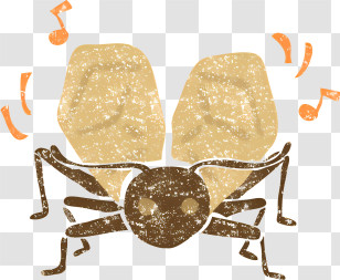 Icon - Singing Brown Cicada Transparent PNG