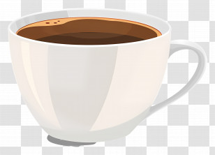 Cappuccino Coffee - White Coffee Cup With Hot Beverage Illustration Transparent PNG