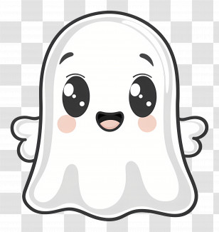 Cartoon Ghost - Cute Ghost Doodle For Halloween Fun Transparent PNG