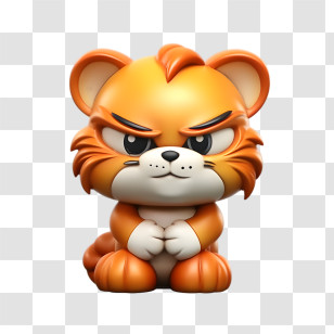 Emoji
 - Cute Cartoon Tiger Figurine Transparent PNG