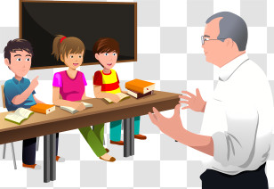 School - Classroom Teaching Scene Transparent PNG