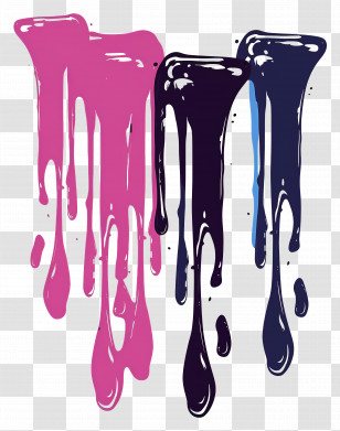 Drips - Colorful Dripping Paint Art Transparent PNG