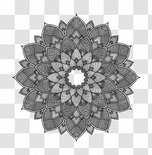 Mandala Meditation Printing Shape - Round Transparent PNG