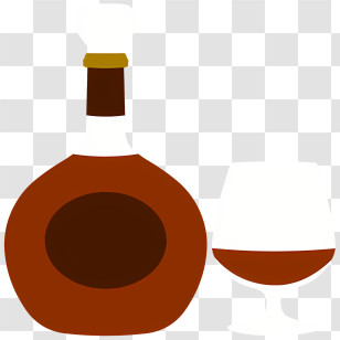 Brandy Glass - Whiskey Bottle And Glass Transparent PNG