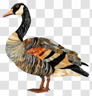 Goose - Canada Goose In Mosaic Art Style Transparent PNG