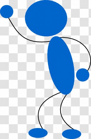 Stick Figure Figurine - Blue - Silhouette Transparent PNG