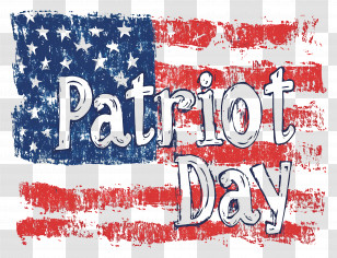 Patriot Day - Patriot Day Text With American Flag Background Transparent PNG
