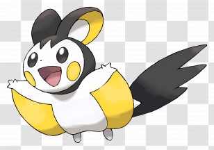 Emolga - Cute Flying Creature Illustration Transparent PNG
