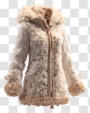 Winter Coat - Elegant Fur Coat Transparent PNG