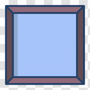 Photo Frame - Square Mirror With Dark Frame Transparent PNG