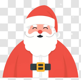 Santa Claus - Santa Claus With Red Outfit And White Beard Transparent PNG