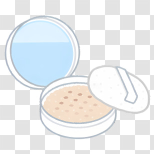 Makeup - Compact Powder With Mirror Transparent PNG
