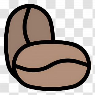 Coffee Seed - Minimalist Brown Coffee Bean Icon For Cafe Themes Transparent PNG