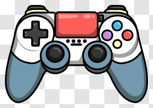 Cartoon - Colorful Game Controller Design Transparent PNG