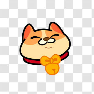Cartoon Dog - Smiling Cartoon Cat With Bow Transparent PNG