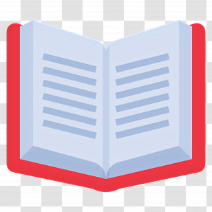 Open Book - Open Book Flat Cartoon Style Transparent PNG