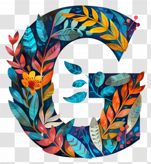 Letter G - Decorative Floral Letter G Transparent PNG