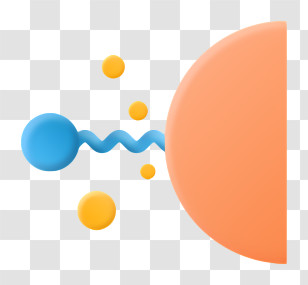 Planet - Abstract Orange And Blue Shapes With Circles Transparent PNG