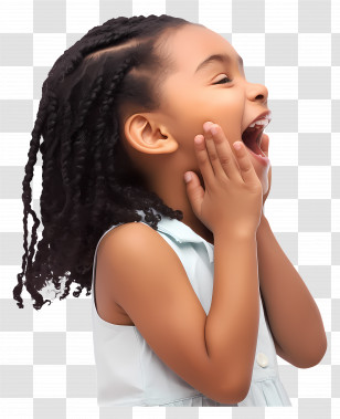 Laughing Girl - Excited Laughing Child With Happy Expression Transparent PNG