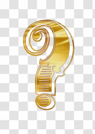 Question Mark Punctuation - Gold Transparent PNG