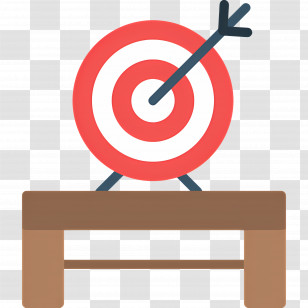 Dart Board - Target With Arrow In Bullseye Transparent PNG
