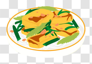 Thai Food - Plate Of Fried Tofu With Vegetables Transparent PNG
