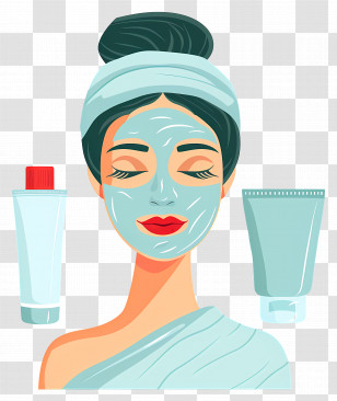 Spa Face Mask - Facial Care And Spa Illustration Transparent PNG