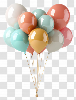 Party Balloons - Colorful Party Balloons Transparent PNG