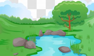 Pond Royalty-free Stock Photography Illustration - Green - Vector Forest Transparent PNG
