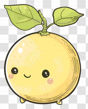 Lemon - Cute Yellow Fruit Cartoon Transparent PNG