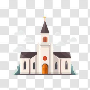 Church - Beautiful Church Building Illustration Transparent PNG
