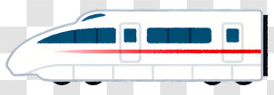 Train - Illustration Of A Bullet Train Side View Transparent PNG