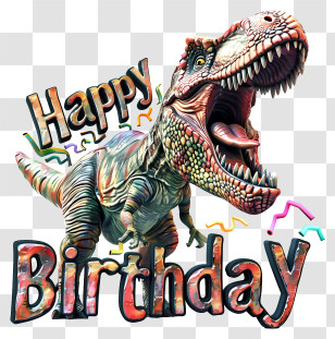 Dinosaur - Happy Birthday Dinosaur Illustration Transparent PNG