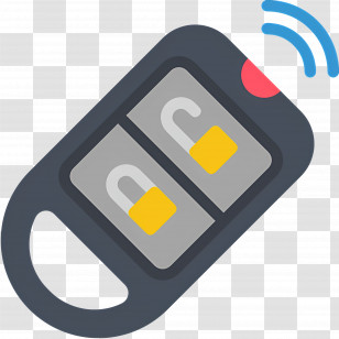 Remote Controls - Car Key Remote With Lock And Unlock Buttons Transparent PNG