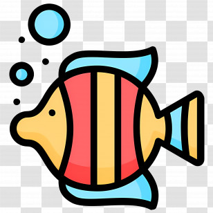 Tropical Fish - Colorful Cartoon Tropical Fish Transparent PNG