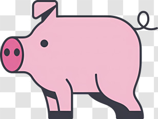 Cartoon Pig - Cute Cartoon Pig Transparent PNG