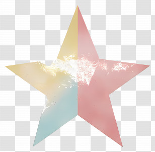 Star - Pastel Gradient Star Illustration Transparent PNG