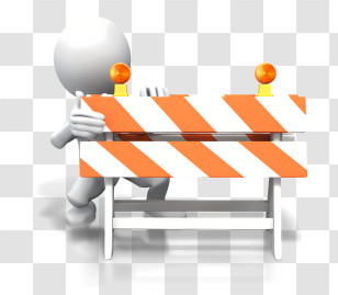 Stick Figure - Construction Barricade Icon Transparent PNG
