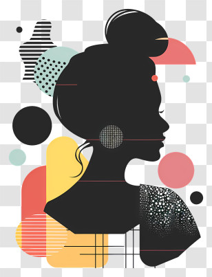 Girl Silhouette - Abstract Woman Silhouette Transparent PNG