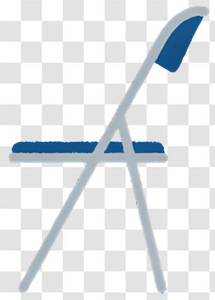 Icon - Blue Folding Chair For Portable Seating Transparent PNG