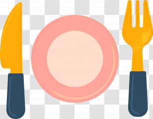 Plate With Cutlery - Plate With Knife And Fork Illustration Transparent PNG