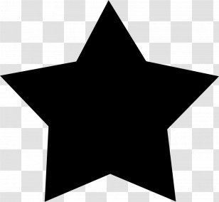 Clip Art - Black And White - Star Transparent PNG