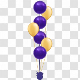 Birthday Flower Bouquet Cluster Ballooning Party - Violet Transparent PNG