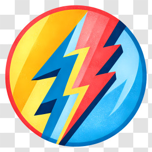 Lightning Icon - Lightning Bolt Symbol In Vibrant Colors Transparent PNG