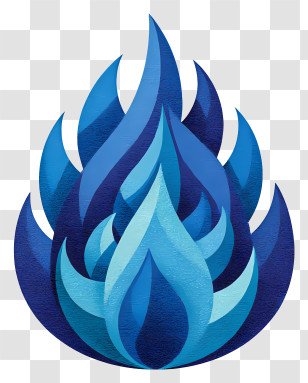 Blue Fire - Vibrant Blue Flame Illustration Transparent PNG